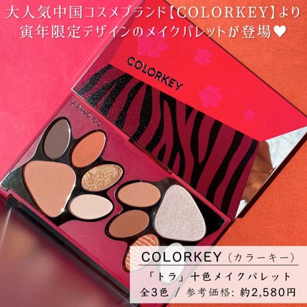 トラ十色アイシャドウパレット/COLORKEY/アイシャドウパレットを使ったクチコミ(2枚目)