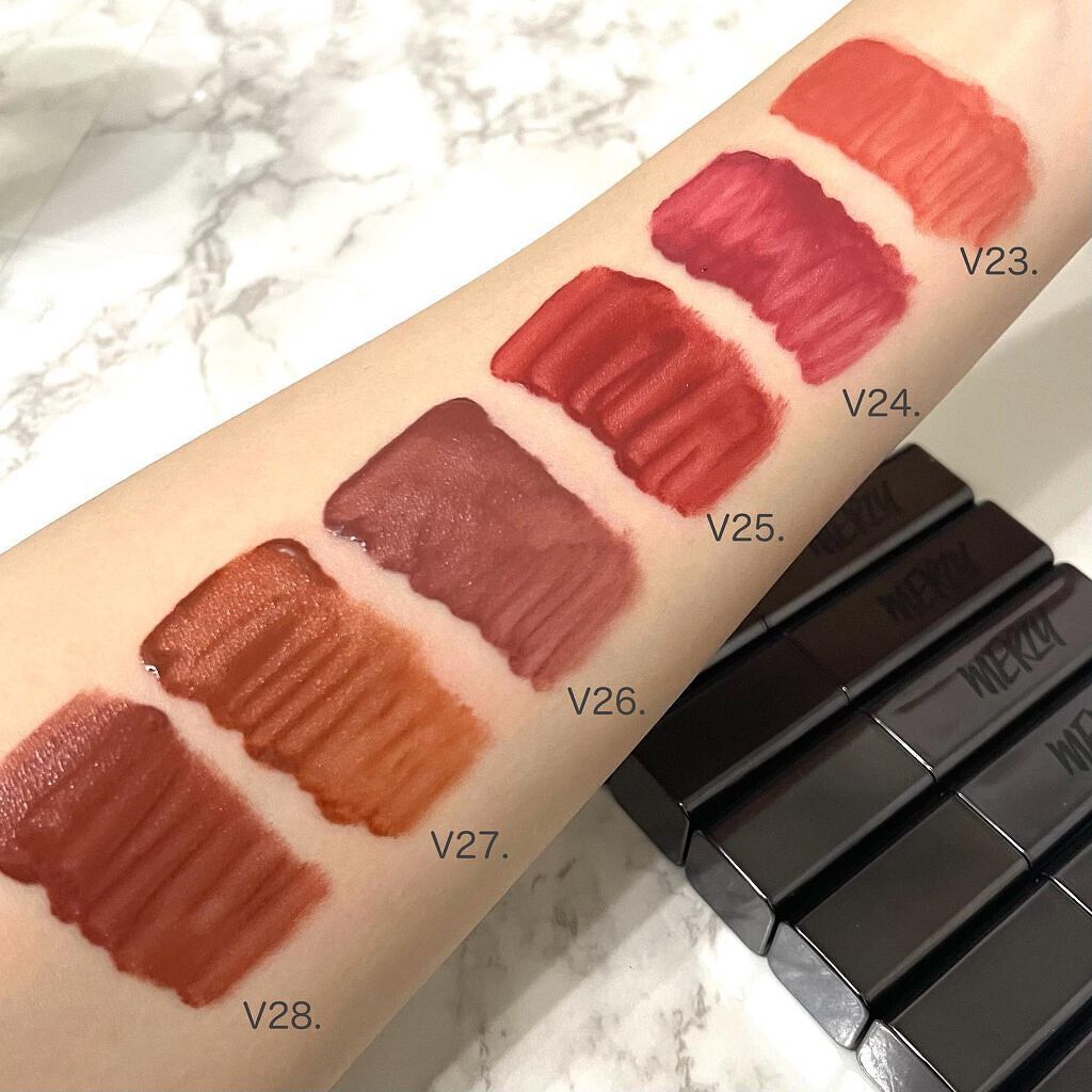 ノワール イン ザ ベルベットティント/MERZY/リップティントを使ったクチコミ（3枚目）