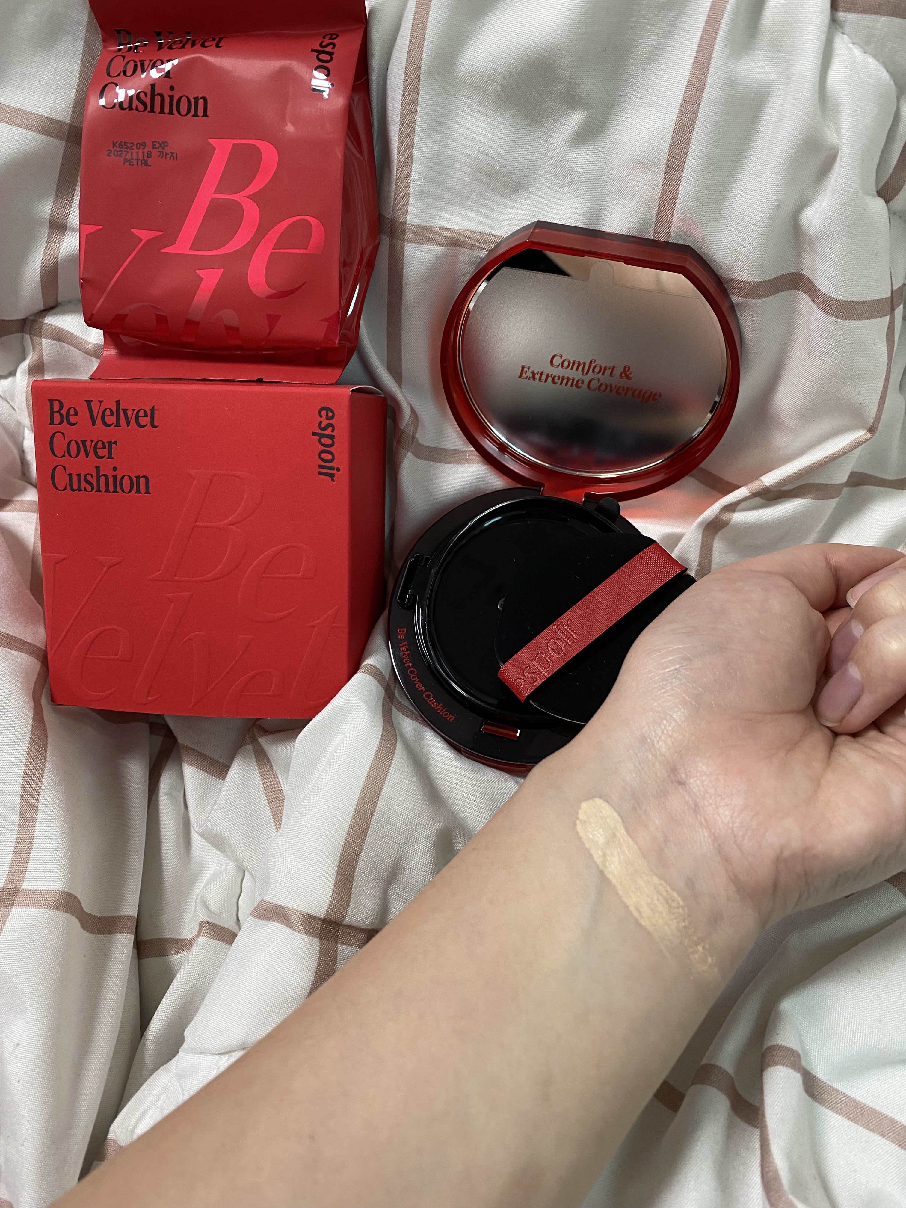 ビーベルベットカバークッション/espoir/クッションファンデーションを使ったクチコミ（1枚目）