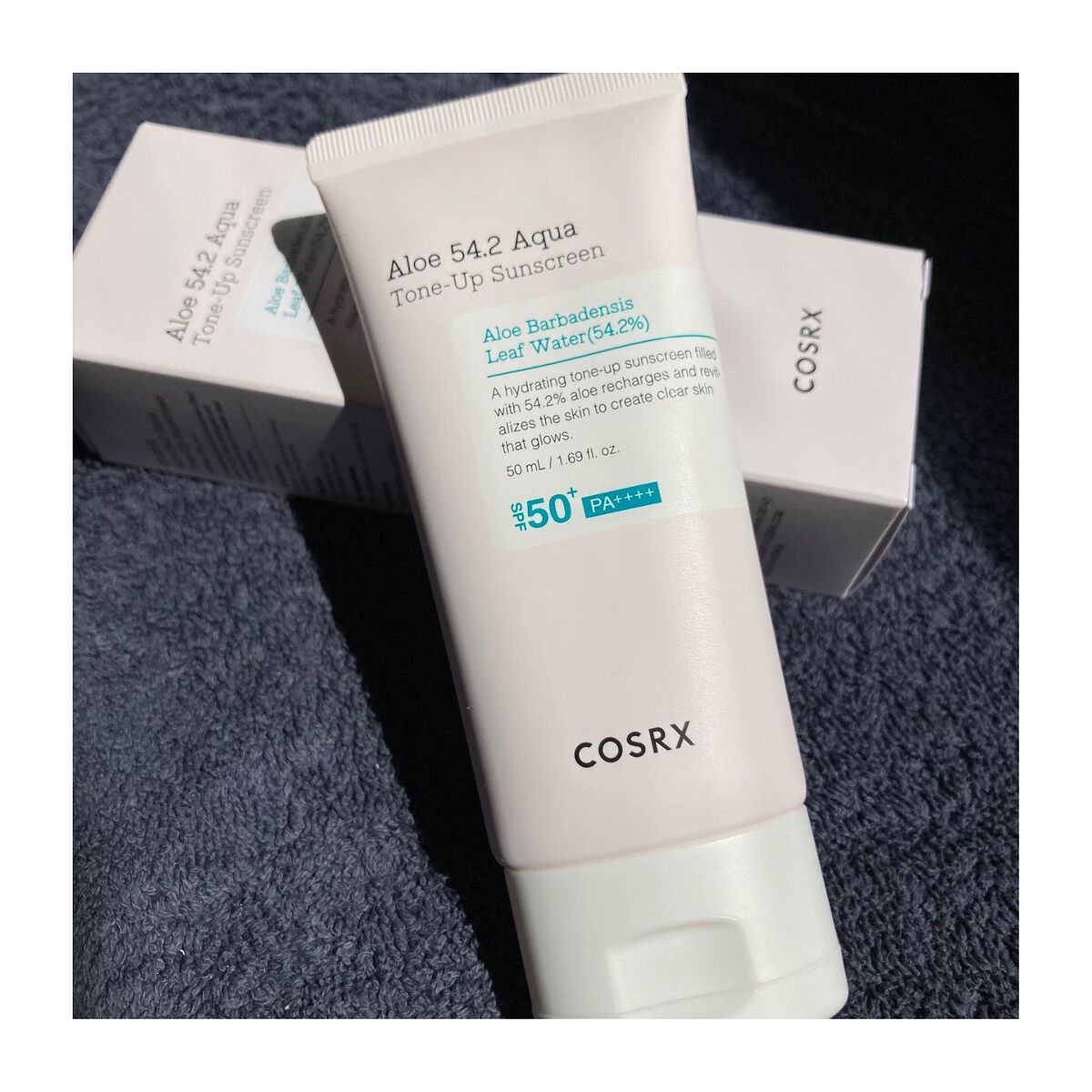 アロエ54.2アクアトーンアップUVクリーム　SPF50+ PA++++/COSRX/日焼け止めクリームを使ったクチコミ（1枚目）