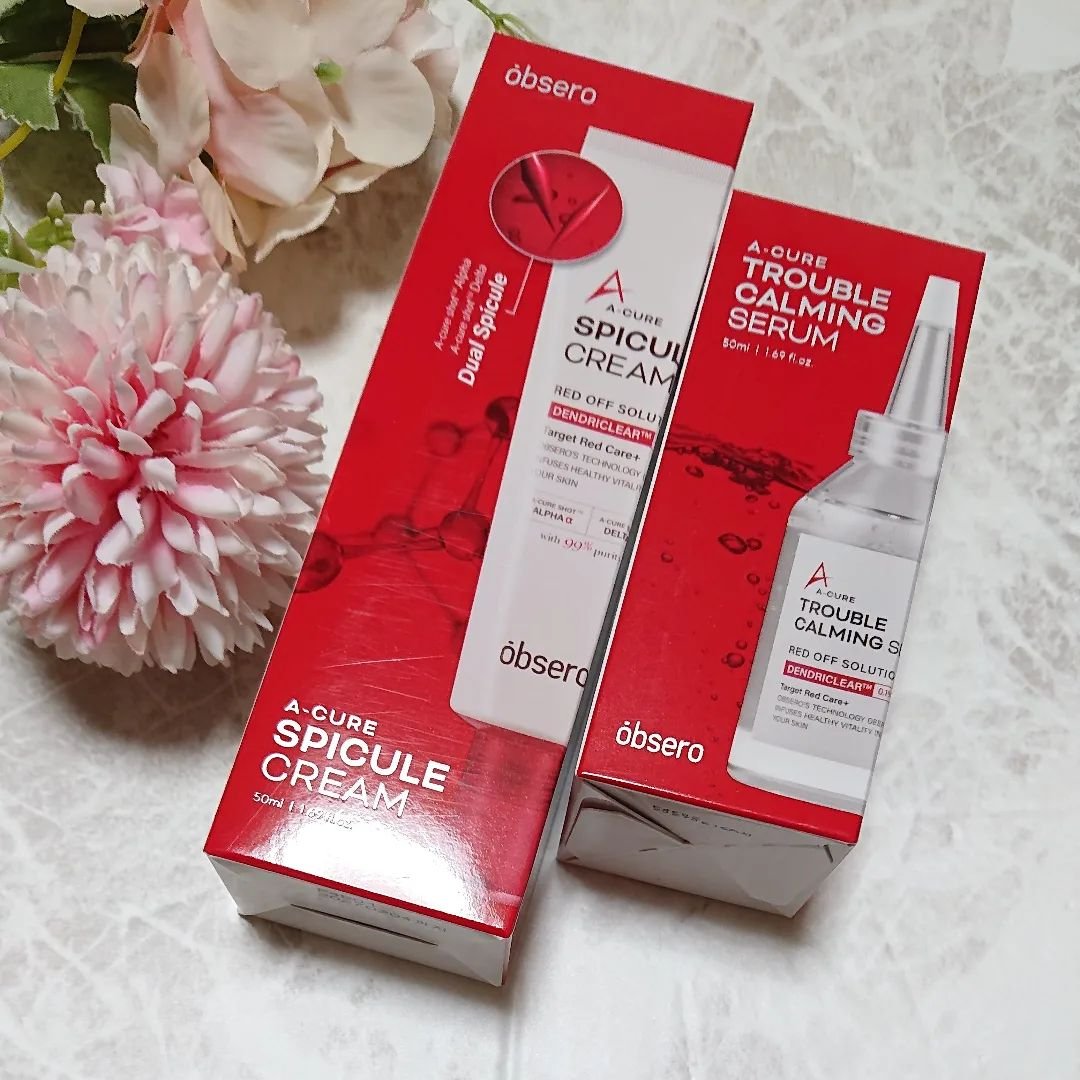 エーキュアトラブルカーミングセラム/obsero/美容液を使ったクチコミ（1枚目）