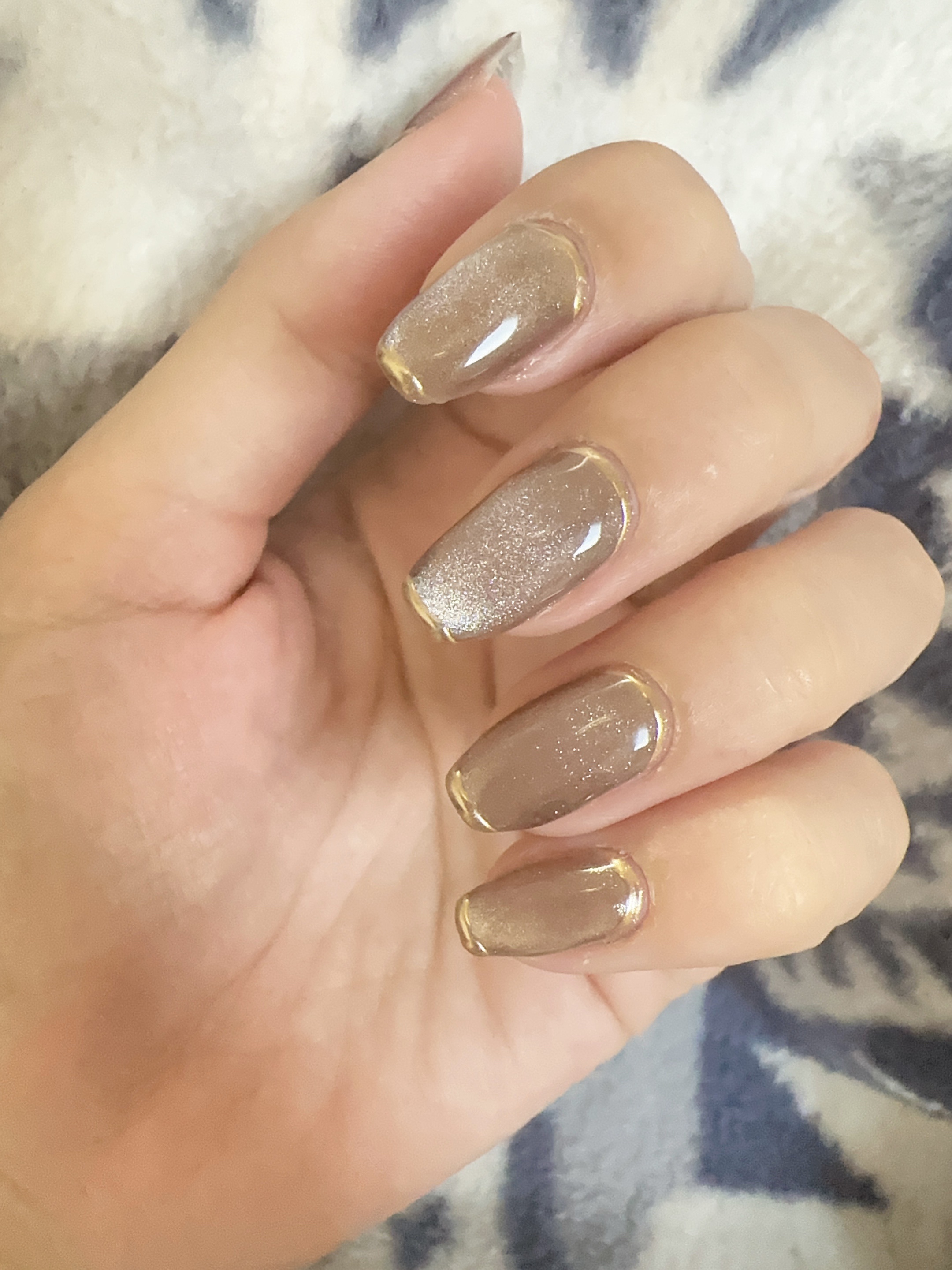 #ジェルネイル,#セルフネイル,#ブラウンネイル,#マグネットジェルネイル,#秋ネイル,#ミラーネイルのネイルデザイン