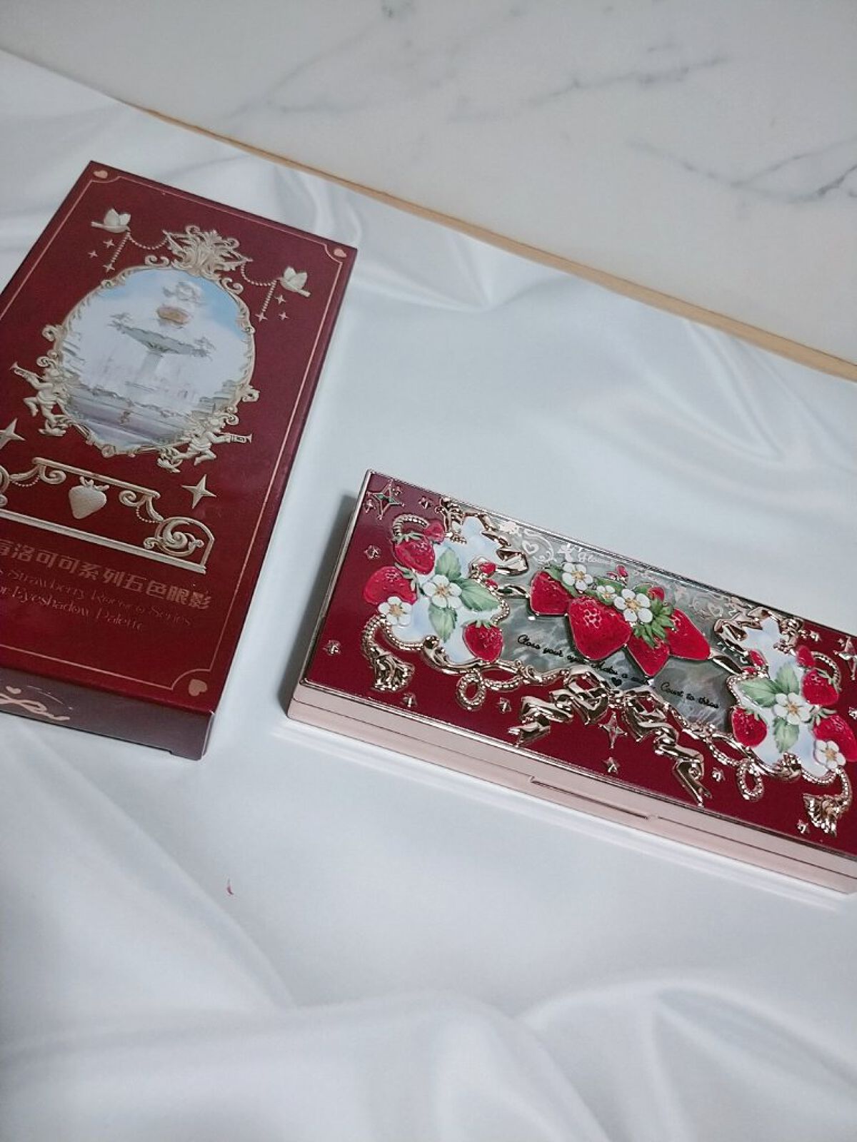 ストロベリーロココ アイシャドウパレット/FlowerKnows/アイシャドウパレットを使ったクチコミ（1枚目）