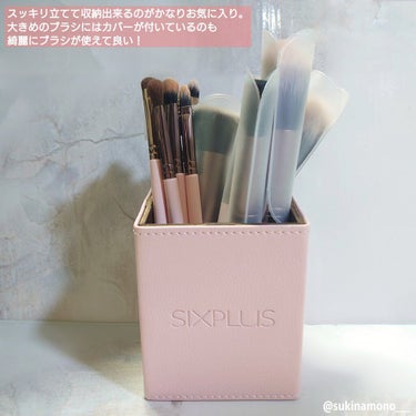 SIXPLUS ピンク色 メイクブラシ15本セットのクチコミ「🎨手触りふんわりな万能メイクブラシセット🎨

LIPS Twitterプレゼントキャンペーンに.....」（2枚目）