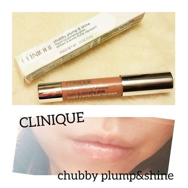 CLINIQUE チャビープランプ＆シャイン リキッドのクチコミ「【今日のリップ👄】
✓クリニークの、チャビープランプ&シャインリキッド👅
01番の、ノーマスヌ.....」（2枚目）