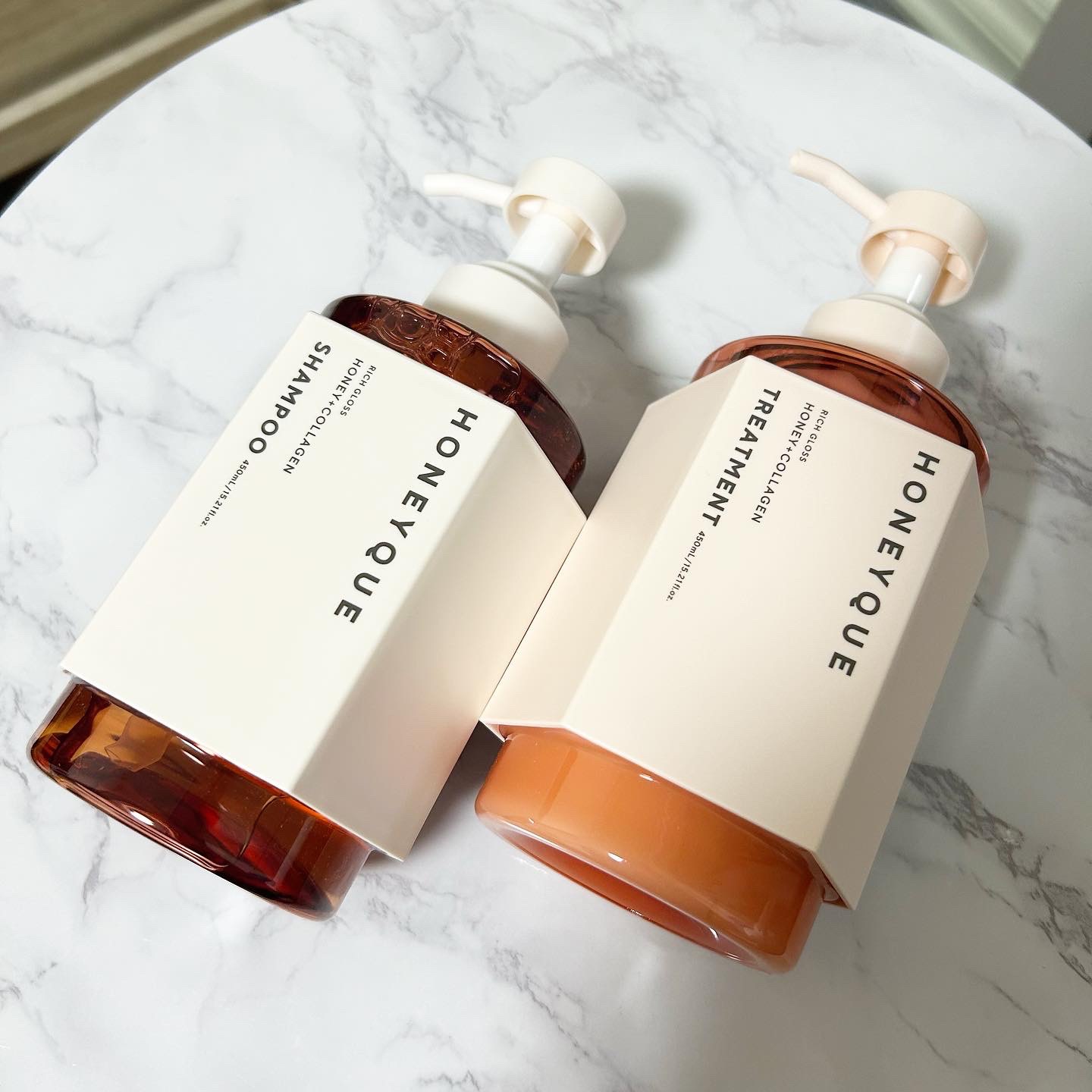 リッチグロス シャンプー シャイニー／ヘアトリートメント シャイニー トリートメント本体 450ml/ハニーク/市販シャンプーを使ったクチコミ（1枚目）