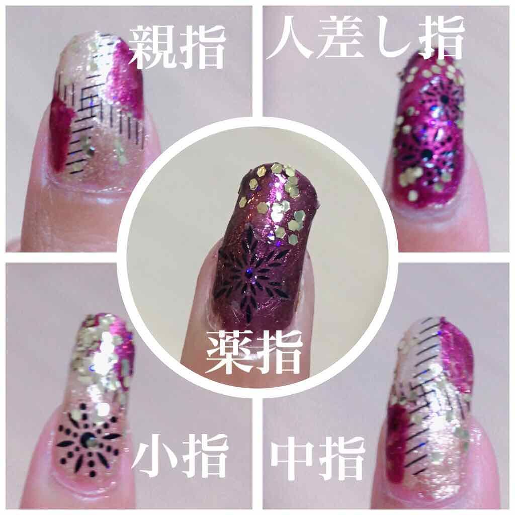 ITGグリッターネイル お目立ちさん/DAISO/マニキュアを使ったクチコミ（2枚目）