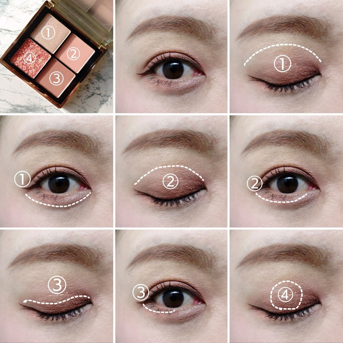 4色アイシャドウパレット/MOKA Japan cosmetics/アイシャドウパレットを使ったクチコミ(4枚目)