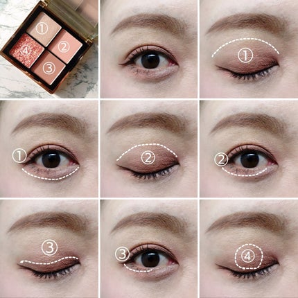 4色アイシャドウパレット/MOKA Japan cosmetics/アイシャドウパレットを使ったクチコミ(4枚目)