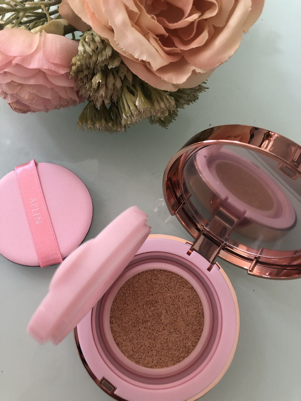 ピンクティーツリーカバークッション/APLIN/クッションファンデーションを使ったクチコミ（2枚目）