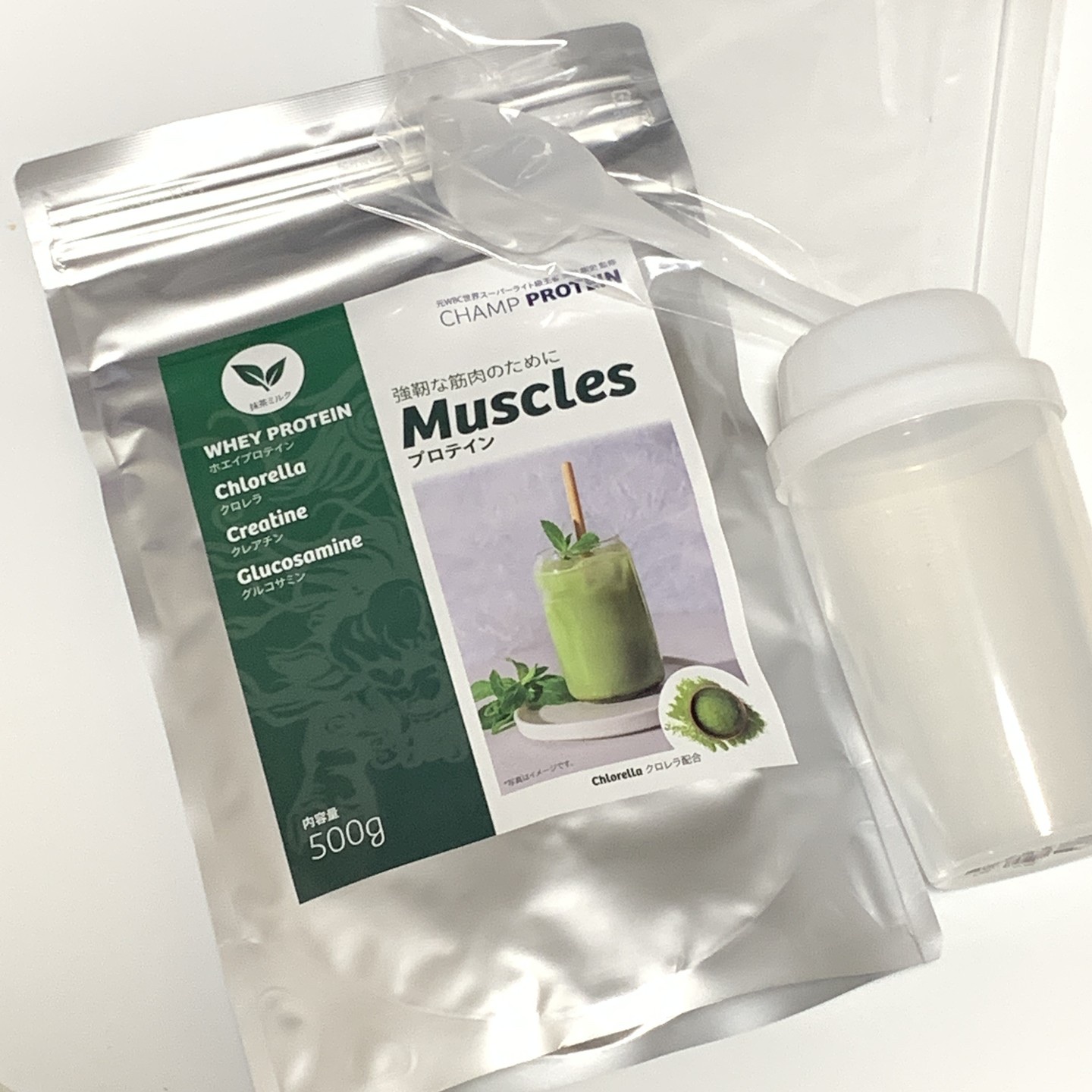 チャンププロテイン クロレラ入り/浜田産業/ホエイプロテインを使ったクチコミ（1枚目）