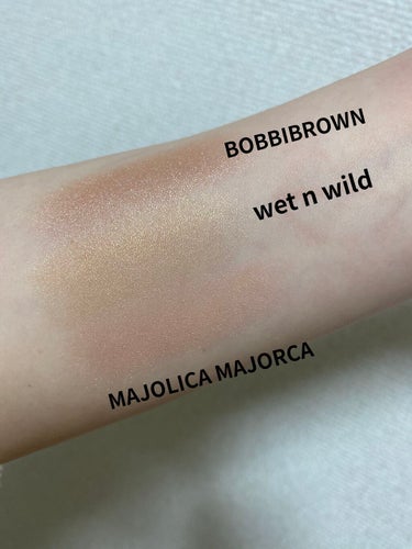 wet 'n' wild LOOSE HIGHLIGHTING POWDER POUDRE LIBRE ILLUMINATRICEのクチコミ「【使った商品】
◯ボビイブラウン
ミニハイライティングパウダー
LO1 ピンクグロウ

◯we.....」（3枚目）