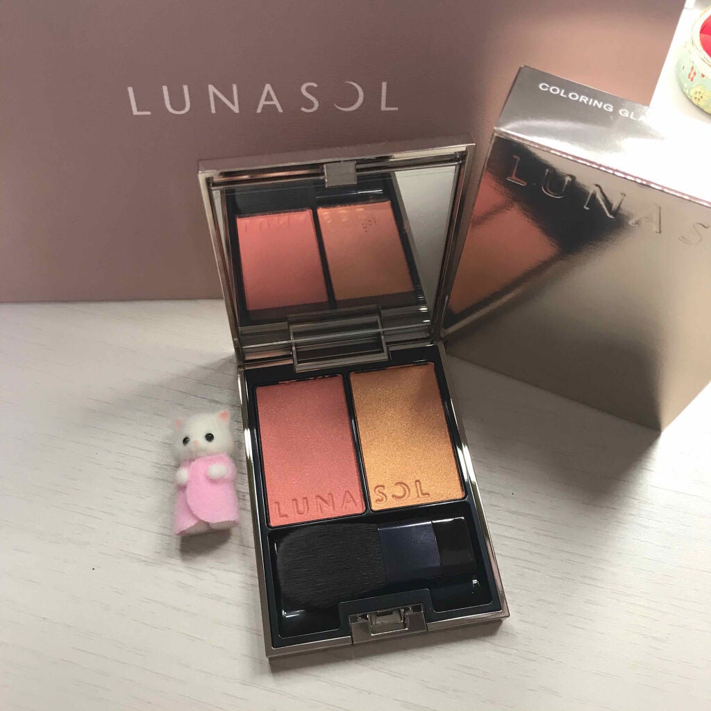 カラーリンググレイズ/LUNASOL/パウダーチークを使ったクチコミ(1枚目)