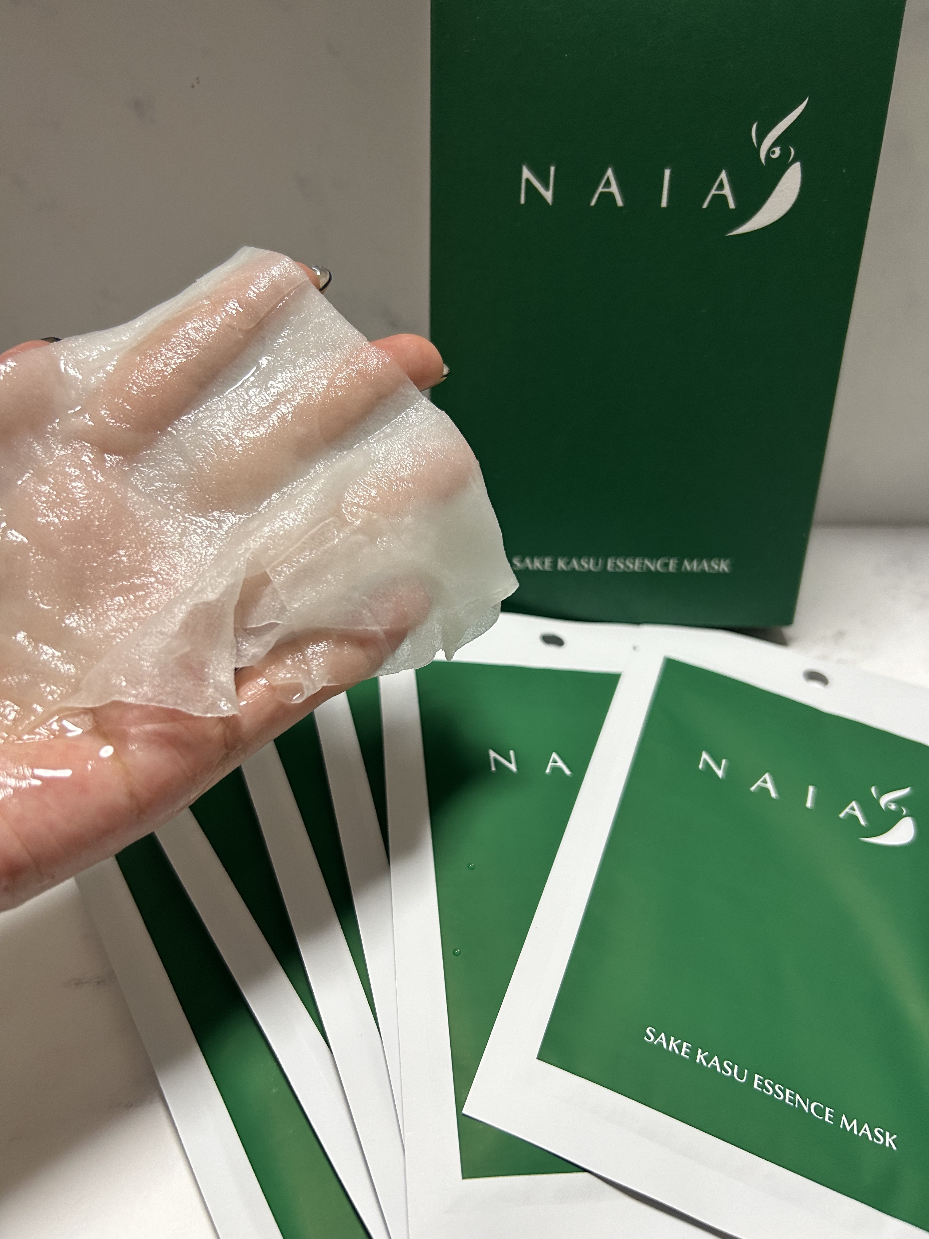 酒粕フェイスマスク 7枚入り（個包装）/NAIA/シートマスク・パックを使ったクチコミ（1枚目）