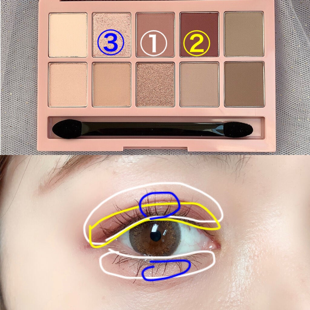 プレイカラーアイズ/ETUDE/アイシャドウパレットを使ったクチコミ(3枚目)