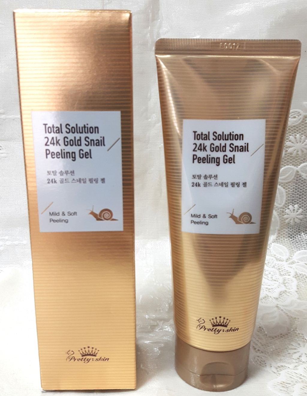 24K GOLD 洗顔料 & スネイルピーリングジェル & マスクセット 試してみた】トータルソリューション24Kゴールドスネイル