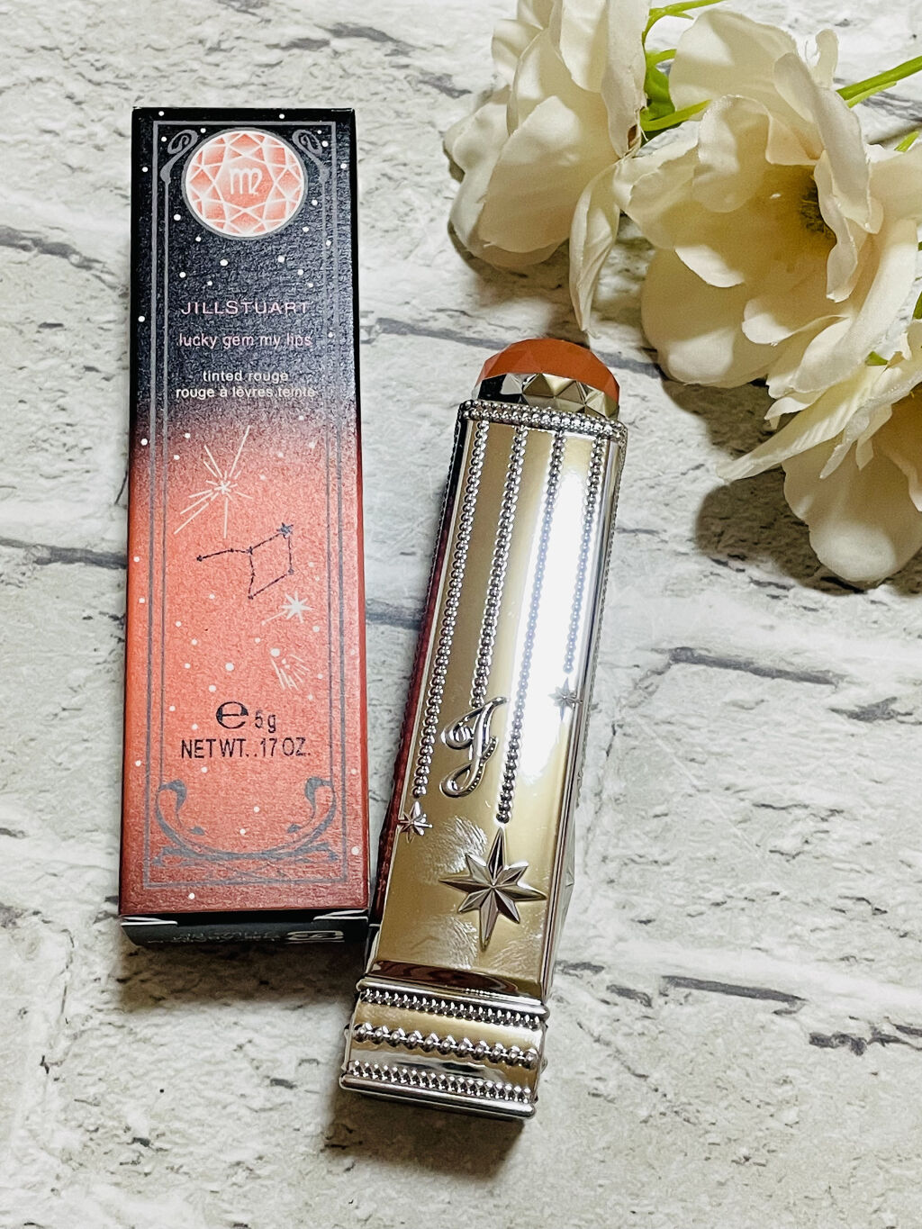 ラッキージェム マイリップス 08 enthusiastic Virgo＜乙女座＞/JILL STUART/口紅を使ったクチコミ（1枚目）