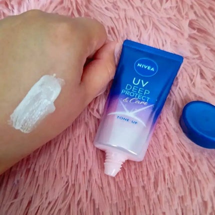ニベアUV ディープ プロテクト&ケア トーンアップ エッセンス/ニベア/日焼け止めローションを使ったクチコミ(4枚目)