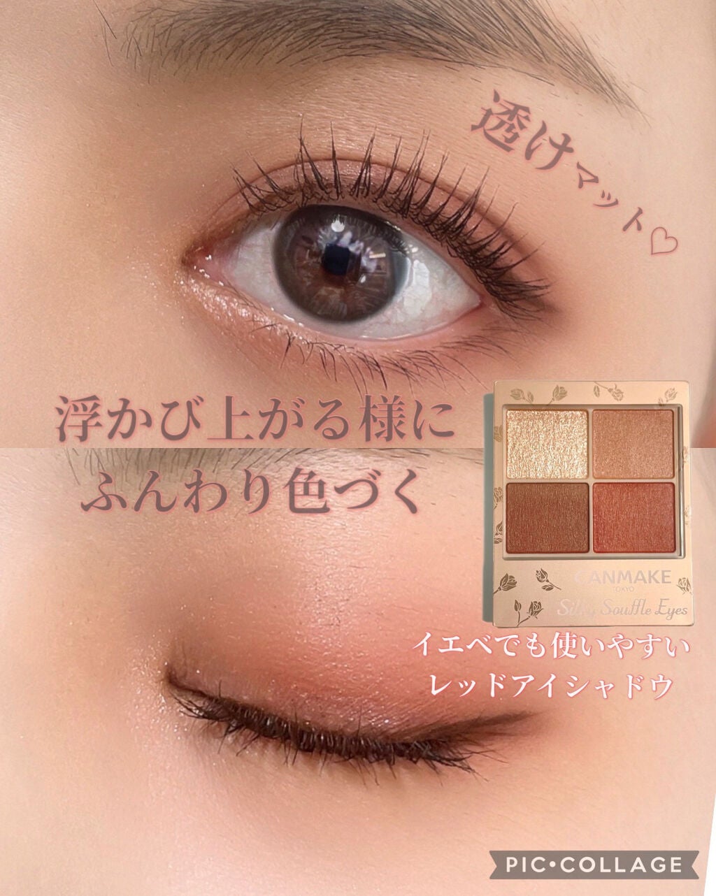 シルキースフレアイズ(マットタイプ)/キャンメイク/アイシャドウパレットを使ったクチコミ(1枚目)