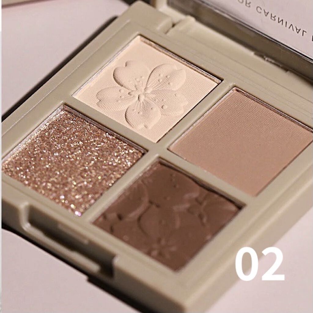  チェリーブロッサム 4色アイシャドウ/NOVO/アイシャドウパレットを使ったクチコミ（3枚目）