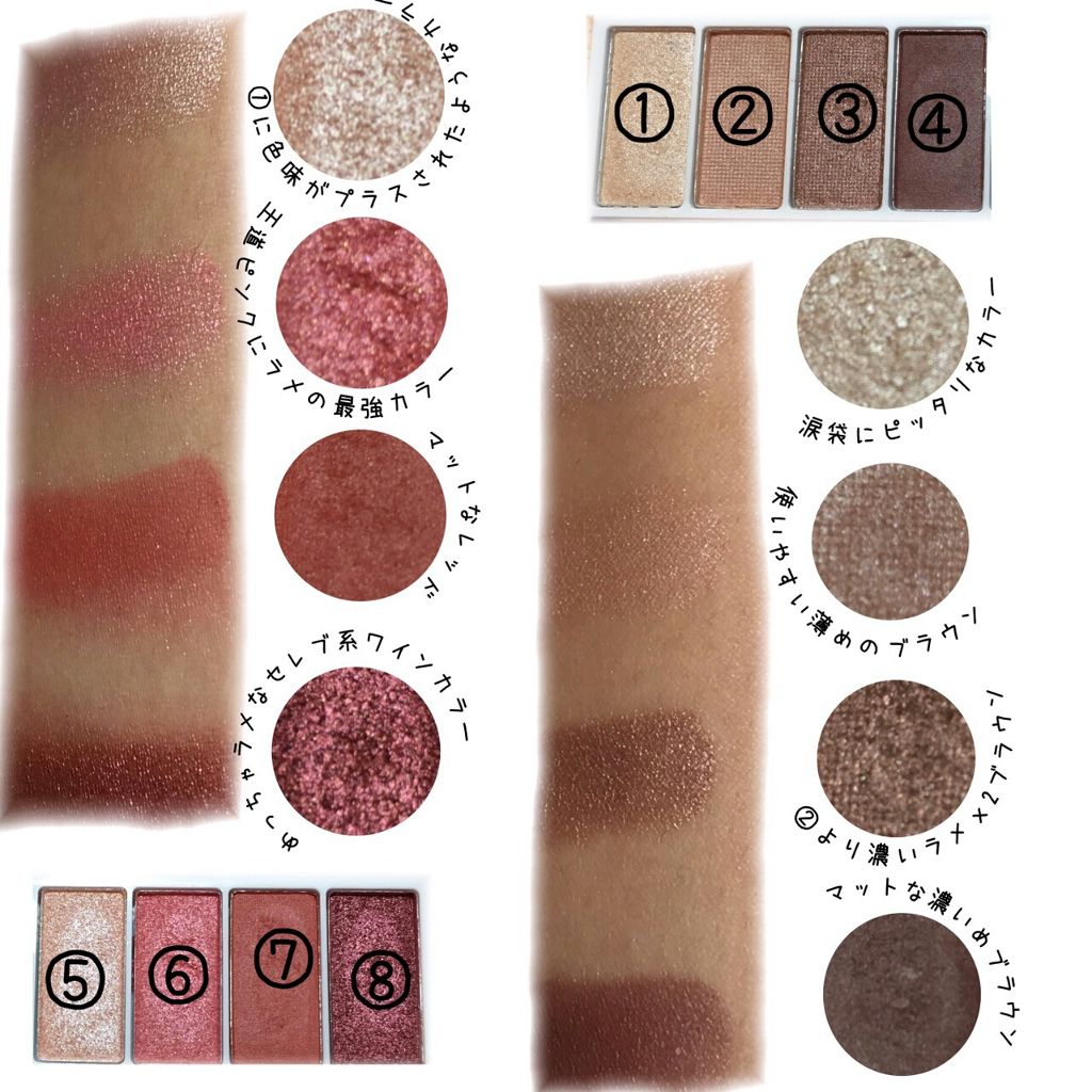 スイーツコレクション/マリブビューティー/アイシャドウパレットを使ったクチコミ（2枚目）