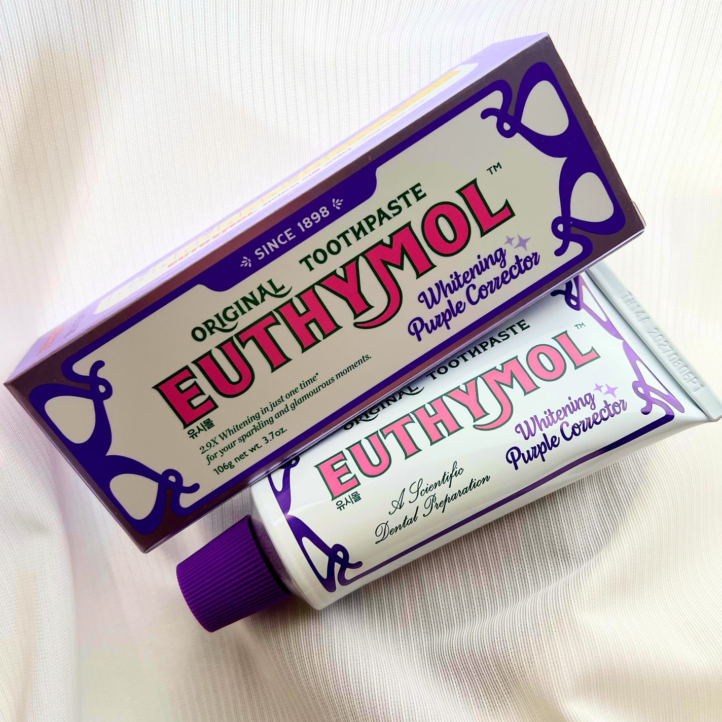 ホワイトパープル歯みがき ピーチフローラルミントの香り/EUTHYMOL/歯磨き粉を使ったクチコミ(1枚目)