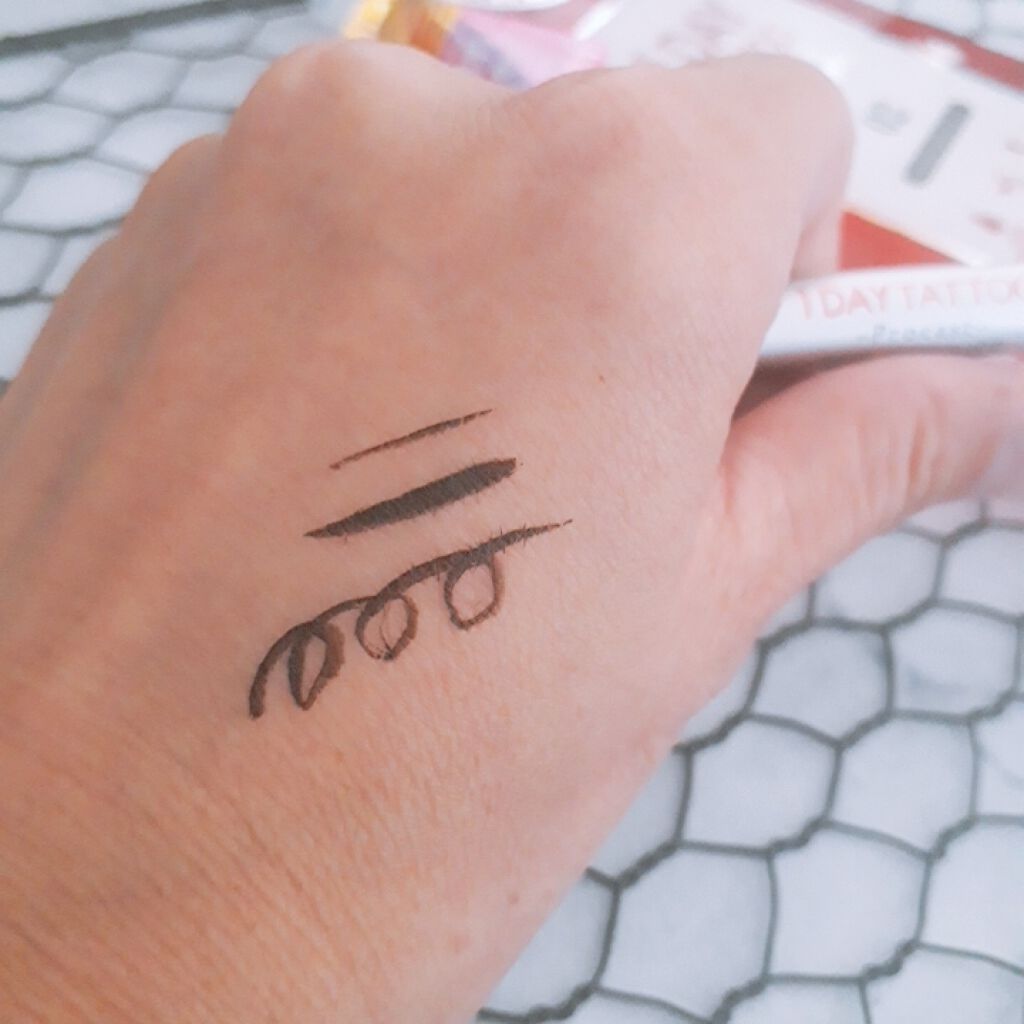 1DAY TATTOO プロキャスト ザ・アイライナー/K-パレット/リキッドアイライナーを使ったクチコミ（3枚目）