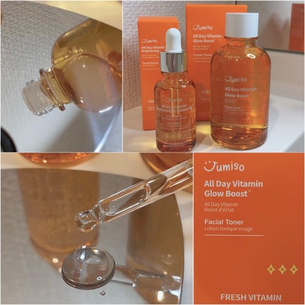 オールデイビタミンブライトニング&バランシングフェイシャルセラム/JUMISO/美容液を使ったクチコミ(4枚目)
