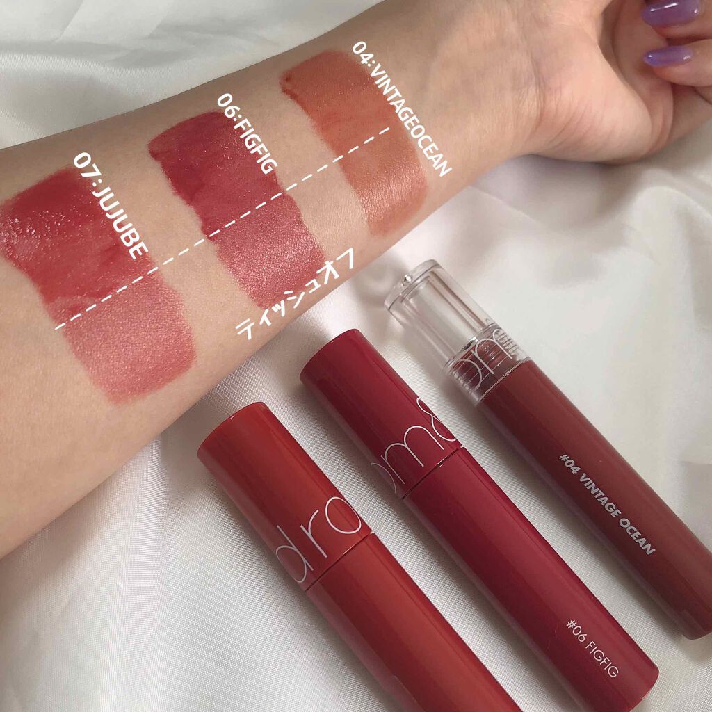 ジューシーラスティングティント/rom&nd/リップティントを使ったクチコミ（3枚目）