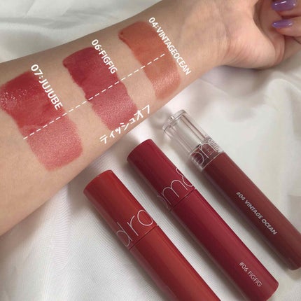 ジューシーラスティングティント/rom&nd/リップティントを使ったクチコミ(3枚目)