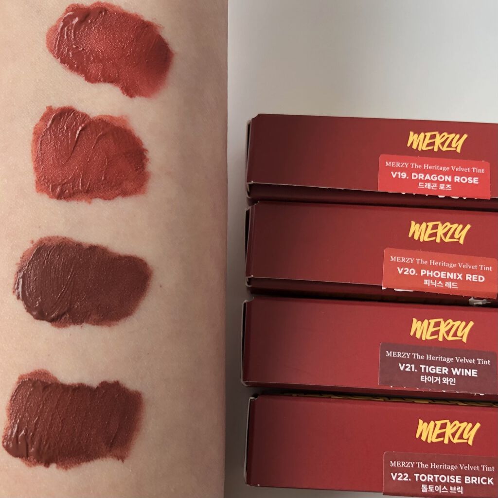 ザ ヘリテージ ベルベット ティント/MERZY/リップティントを使ったクチコミ(5枚目)