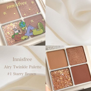 エアリー トゥインクル アイパレット 2021 Green Holidays Edition/innisfree/パウダーアイシャドウを使ったクチコミ（1枚目）