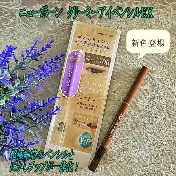  クリーミーアイペンシルEX 06 チャイグレージュ/サナ ニューボーン/ペンシルアイライナーを使ったクチコミ（1枚目）