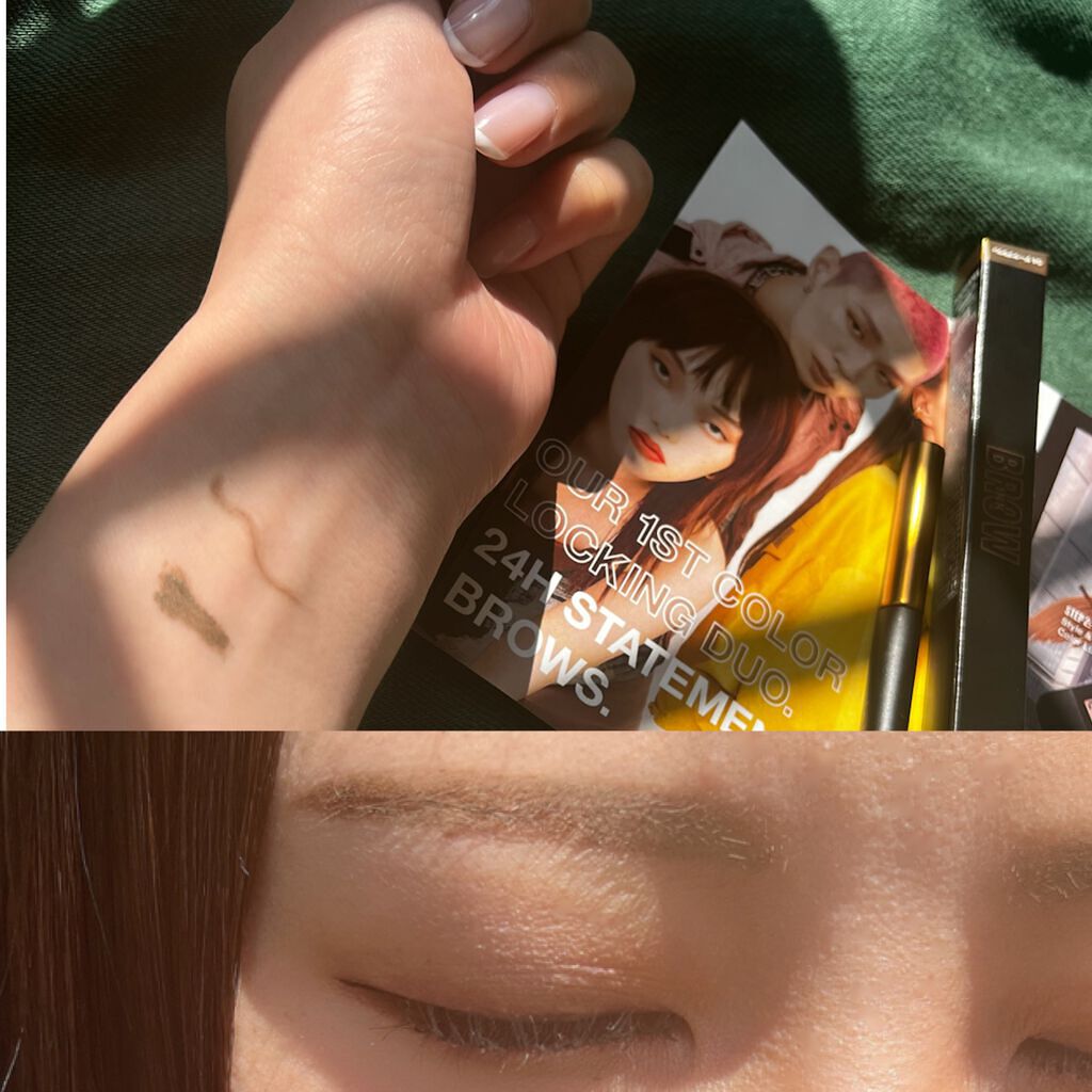 ブロウインク カラーティントデュオ/MAYBELLINE NEW YORK/眉ティントを使ったクチコミ（2枚目）