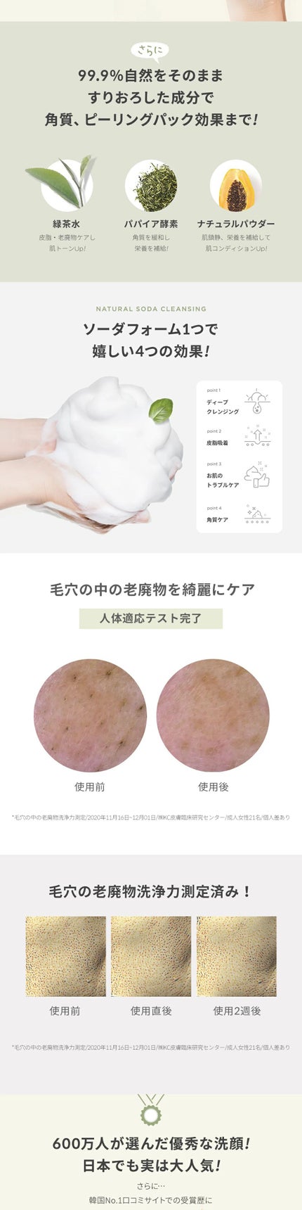 ソーダ洗顔料/manyo/洗顔フォームを使ったクチコミ(3枚目)