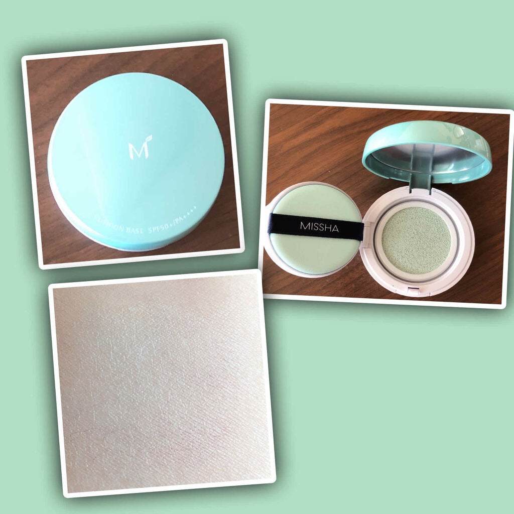 M クッションベース(ミント)/MISSHA/化粧下地を使ったクチコミ(2枚目)