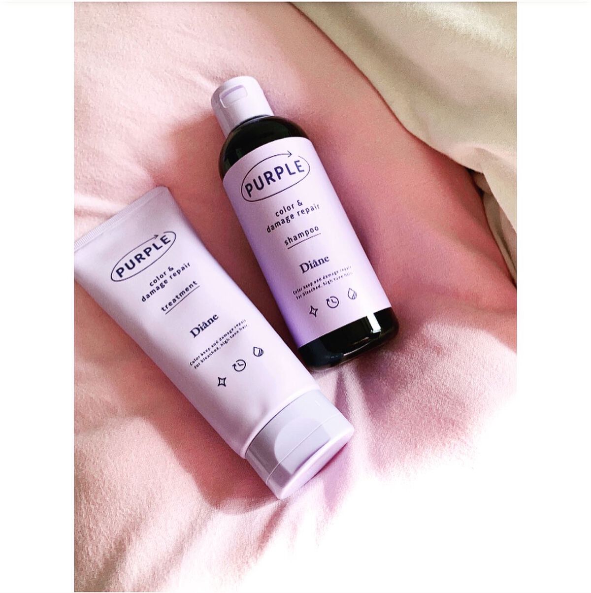 カラーシャンプー＆トリートメント トリートメント パープル/ダイアン/市販シャンプーを使ったクチコミ（1枚目）