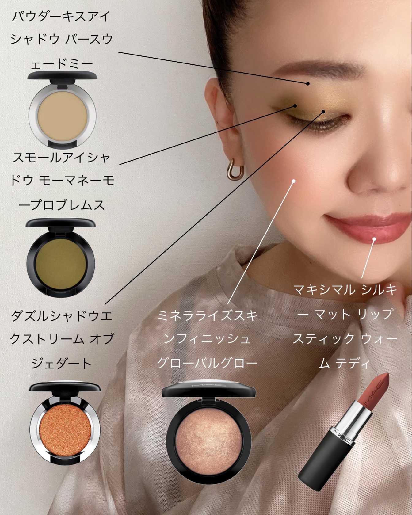 パウダー キス アイシャドウ パー スウェード ミー/M・A・C/単色アイシャドウを使ったクチコミ（1枚目）