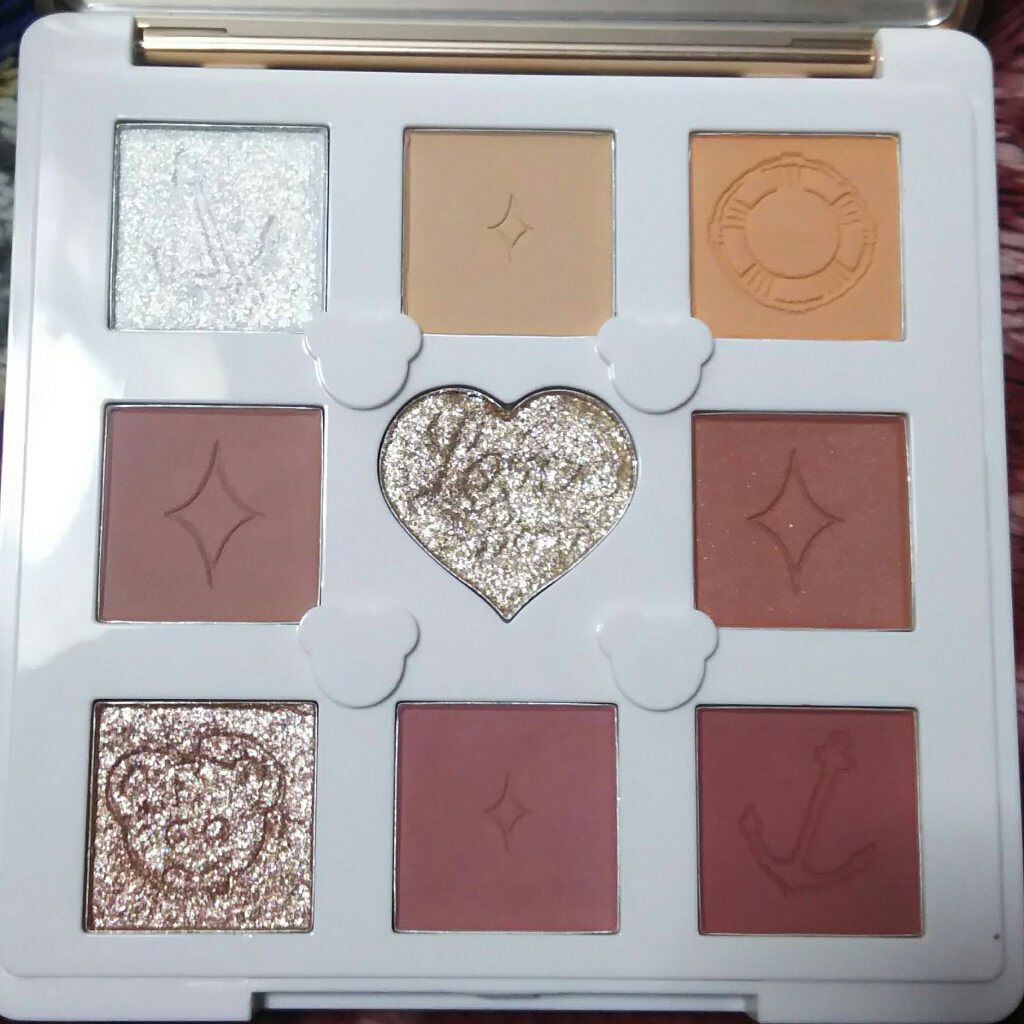 Love Bear 9色 アイシャドウパレット レッドビーンミルクティー/FlowerKnows/アイシャドウパレットを使ったクチコミ（3枚目）