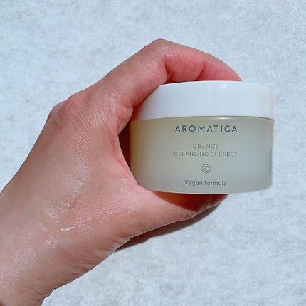 オレンジクレンジングシャーベット/AROMATICA/クレンジングバームを使ったクチコミ(4枚目)