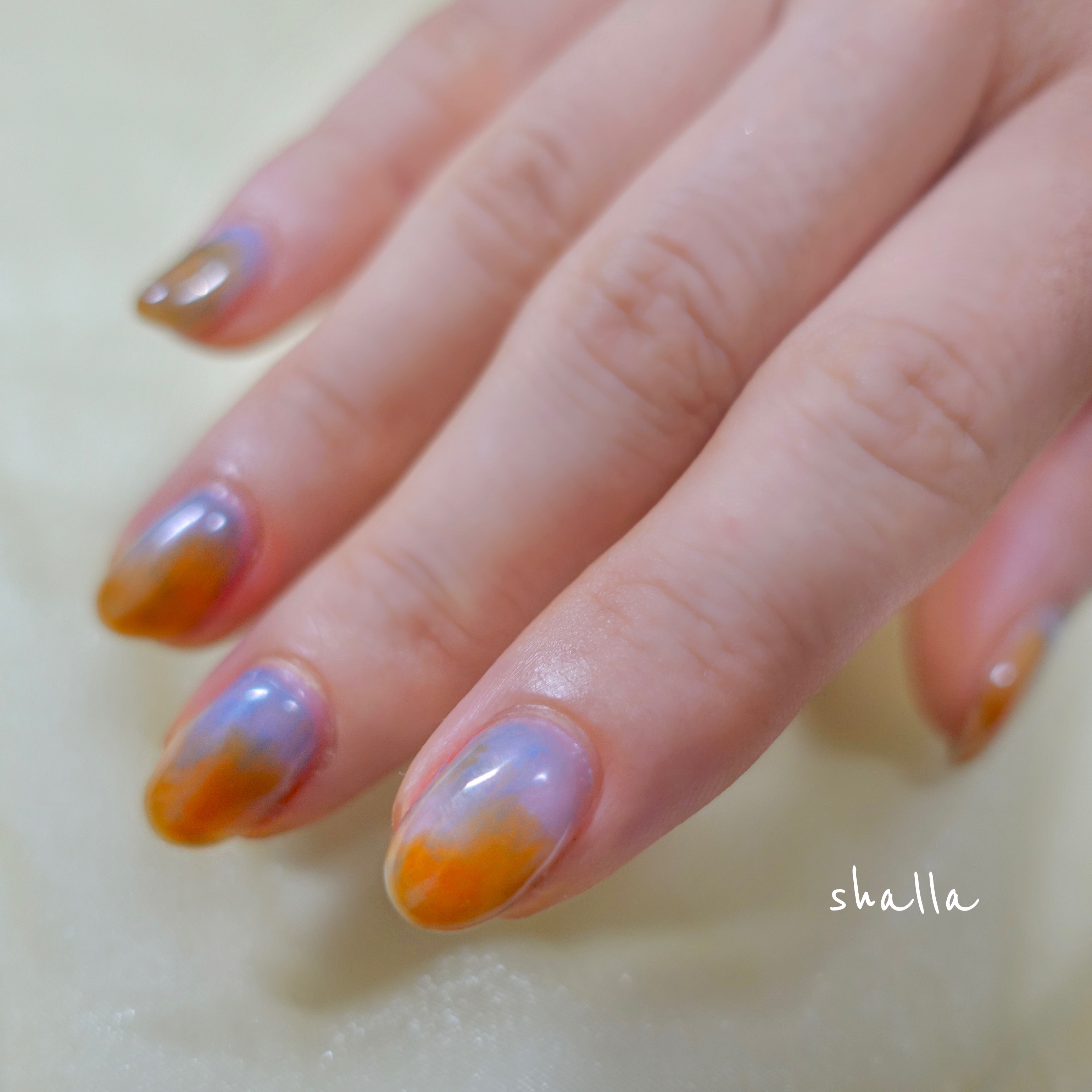 BRG ジェルネイル 40 マスタード/DAISO/ジェルネイルを使ったクチコミ（2枚目）