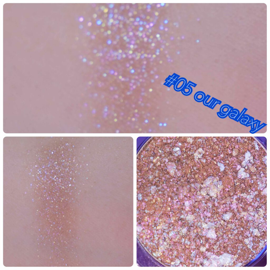 グリッター シャドウ カラー/rom&nd/グリッターを使ったクチコミ（2枚目）