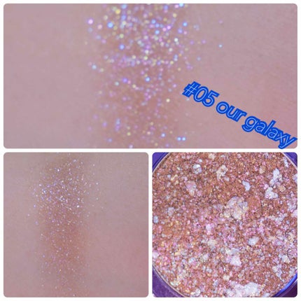 グリッター シャドウ カラー/rom&nd/グリッターを使ったクチコミ(2枚目)