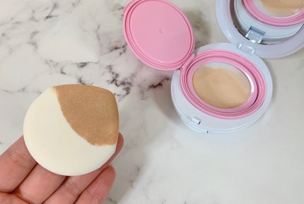 デューイーメッシュファンデーション/ASUNE /クッションファンデーションを使ったクチコミ(5枚目)