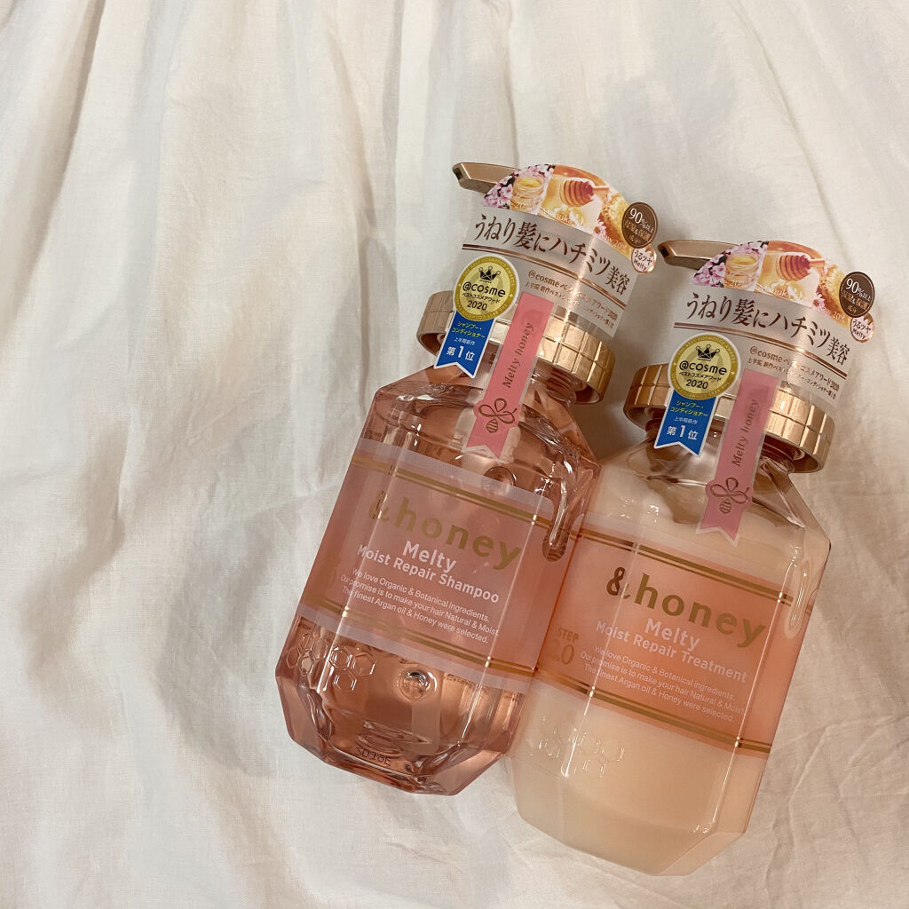 ディープモイスト シャンプー1.0／ヘアトリートメント2.0/&honey/市販シャンプーを使ったクチコミ（2枚目）