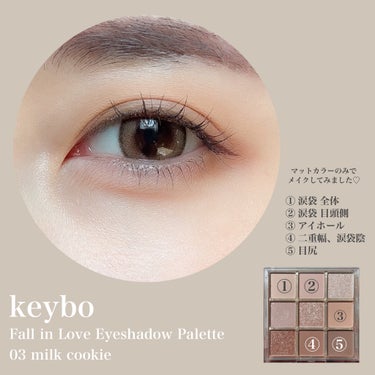 KEYBO FALL IN LOVE SHADOW PALETTE/keybo/アイシャドウパレットを使ったクチコミ（6枚目）