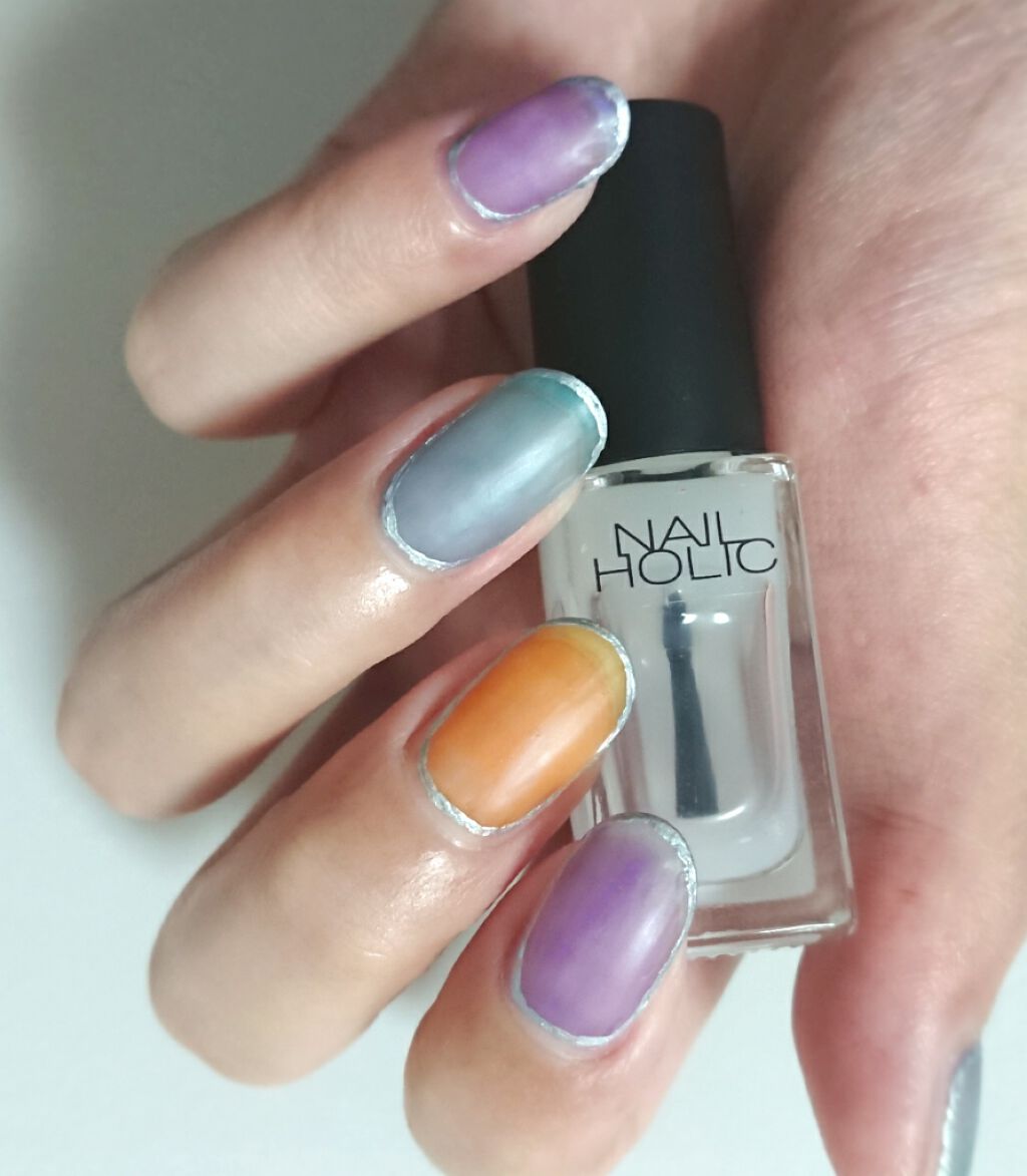 #ネイル,#セルフネイル,#すりガラスネイル,#囲みネイルのネイルデザイン