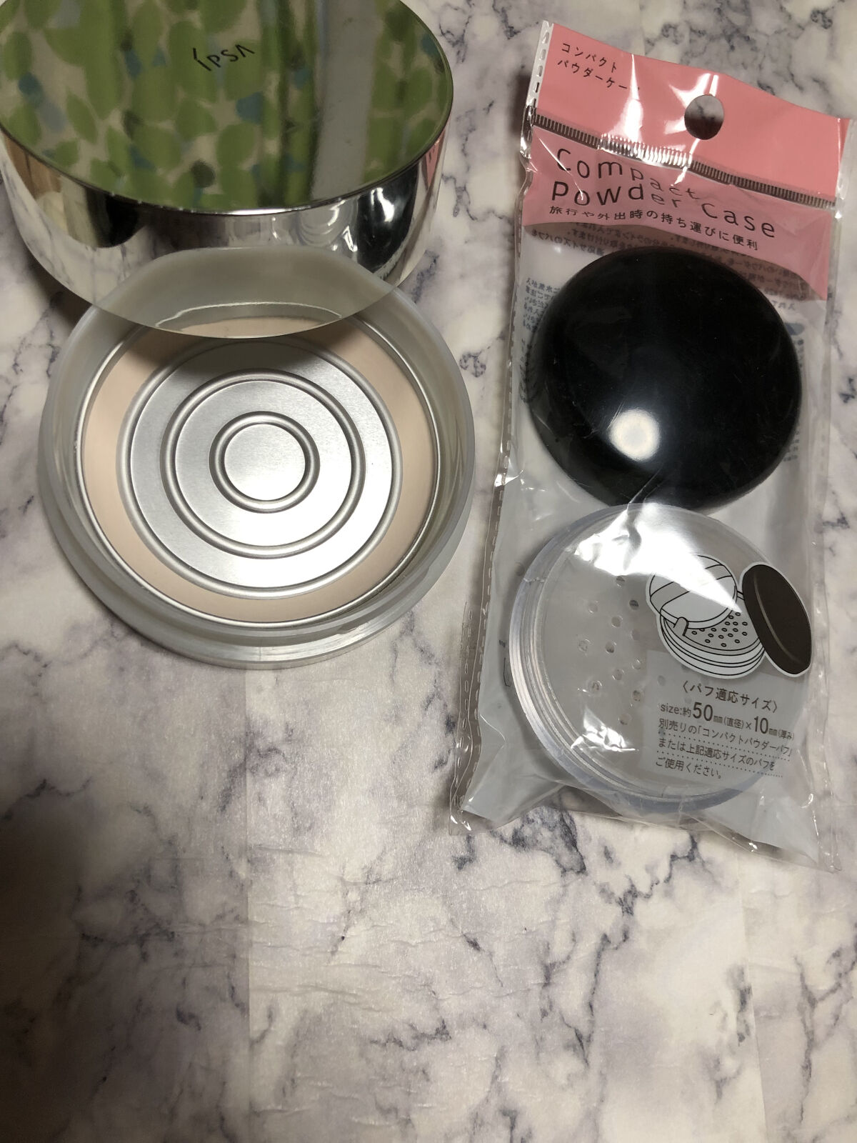 コンパクトパウダーケース/セリア/その他化粧小物を使ったクチコミ（2枚目）