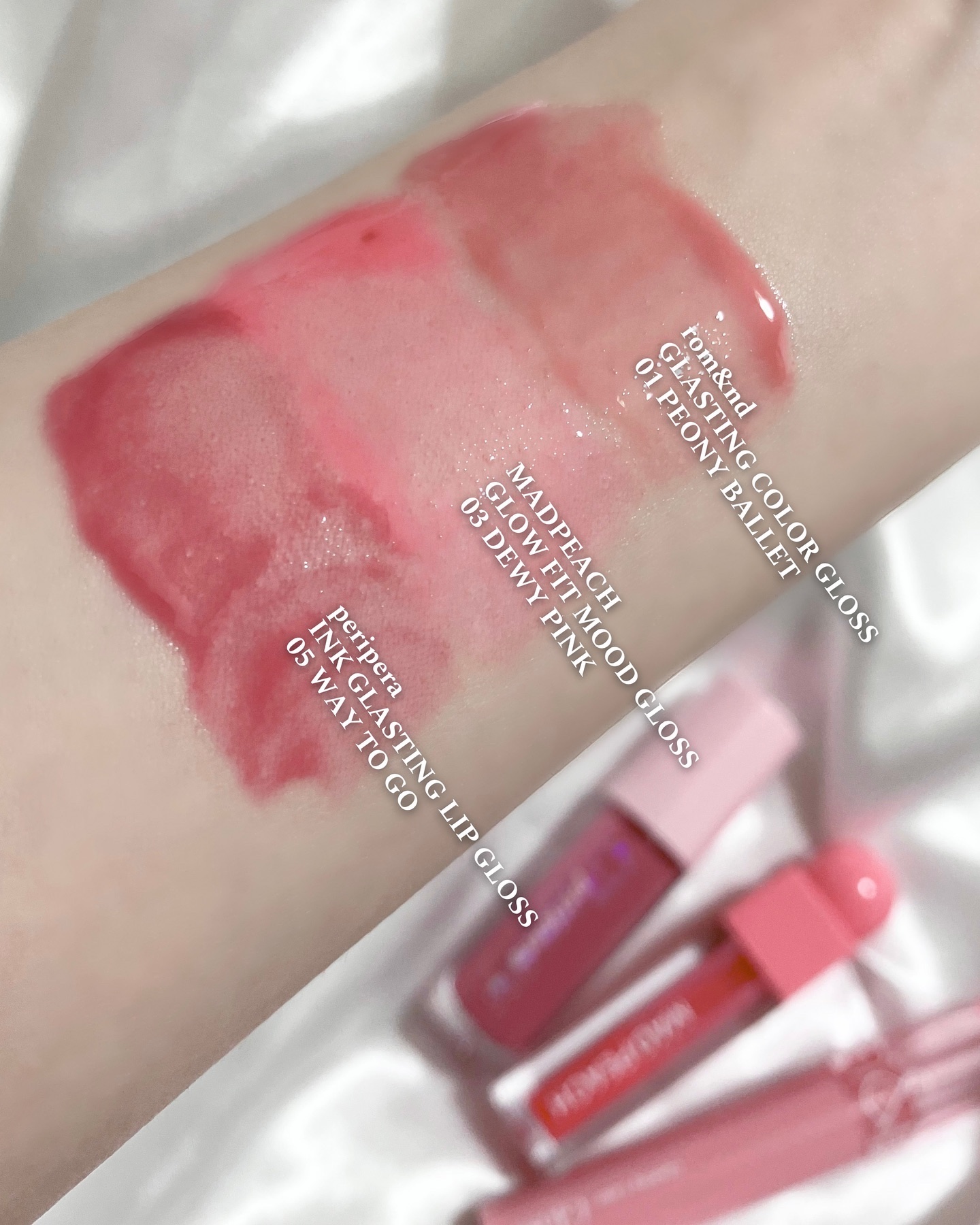 マッドピーチグロウフィットムードグロス 03 DEWY PINK/MAD PEACH/リップグロスを使ったクチコミ（3枚目）