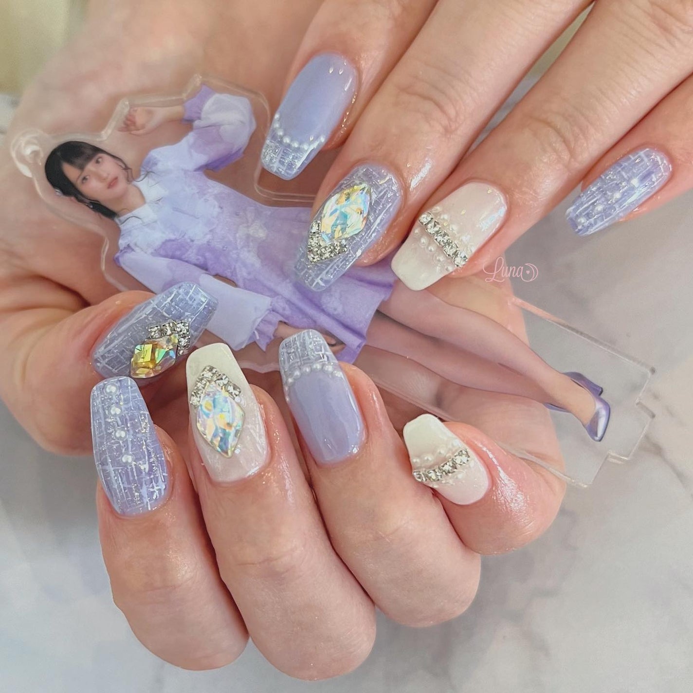 Iuna. Mizuki on LIPS 「.衣装imageでおまかせでした♡✨#nail#nailsta..」(1枚目)